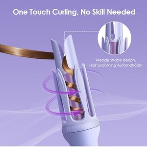 Augot Automatic Curling Iron, 1.26Inch Hair Curling Wand Portable